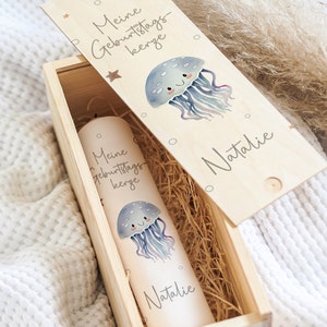 Birthday candle, birth candle, jellyfish, birthday candle children, personalized, candle birthday, life candle