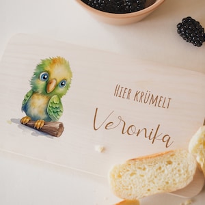 Personalized breakfast board, bird, breakfast board for children, baby gifts, 1st birthday gift, birth