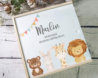 Caja de recuerdos personalizada, caja de recuerdos bebé, caja de recuerdos bebé, regalo de nacimiento bebé, regalo de nacimiento, caja de recuerdos madera