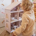 Dollhouse, Dollhouse accessories, Dollhouse with name, Dollhouse wood, Christmas gift for children, Christmas gift for girls