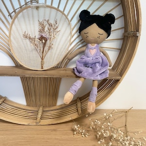 Cuddly toy with name, rag doll Daisy, birth gift girl, personalized stuffed toy, gift for birth