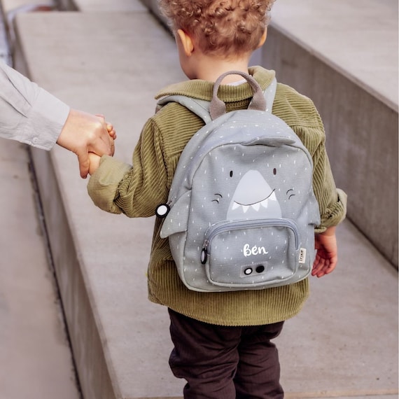 Kinderrugzak met naam kleuterrugzak gepersonaliseerd als set met drinkfles Trixie kinderrugzak kinderrugzak haai Etsy Belgie