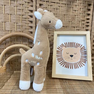 Cuddly toy with name, cuddly toy giraffe, birth gift girl, personalized stuffed toy, gift for birth