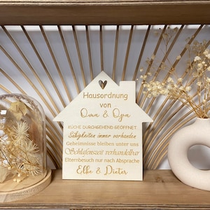 Gift Grandma Grandpa, House Rules Grandma & Grandpa, Personalized Wooden Sign, Gift for Grandma, Grandchildren Gift