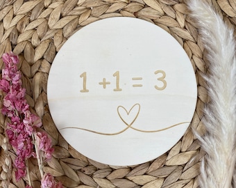 Pregnancy announcement 1+1=3 Announce pregnancy We are having a baby You are going to be a dad