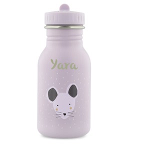 Children&#39;s drinking bottle with name, kindergarten backpack personalized as a set with drinking bottle, Trixie children&#39;s drinking bottle, mouse drinking bottle