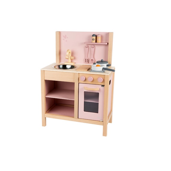 Cucina per bambini in legno rosa, cucina gioco per bambini in legno,  personalizzabile, idea regalo per i bambini di Pasqua -  Italia