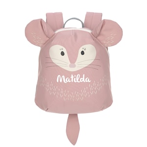 Children's backpack About Chinchilla pink, casual, customizable, kindergarten backpack with name, personalized Easter gifts for children