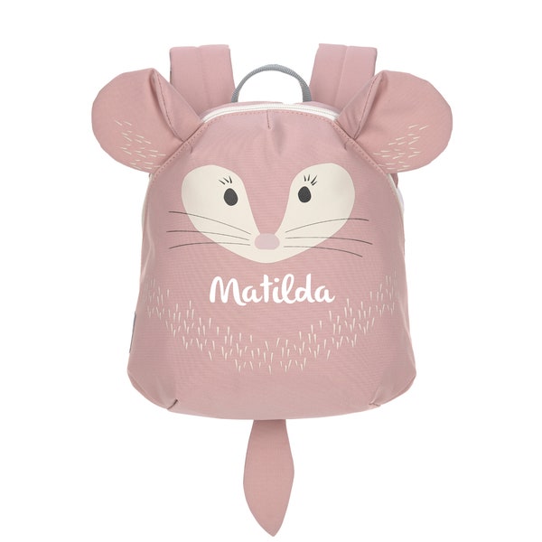 Kinderrucksack About Chinchilla rosa, Lässig, personalisierbar, Kindergartenrucksack mit Namen, personalisierte Ostergeschenke Kinder