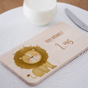 Breakfast board personalized, Lion II, breakfast board children, baby gifts, gift 1st birthday, birth