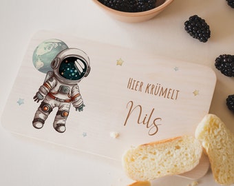 Breakfast board for children, astronaut, personalized breakfast board, baby gifts, 1st birthday gift, birth