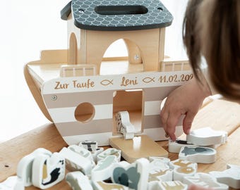 Baptism gift Noah's Ark, unusual baptism gift, baptism gift, baptism gift godchild