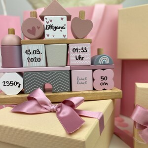 Christening gift, personalized house pink personalized image 6