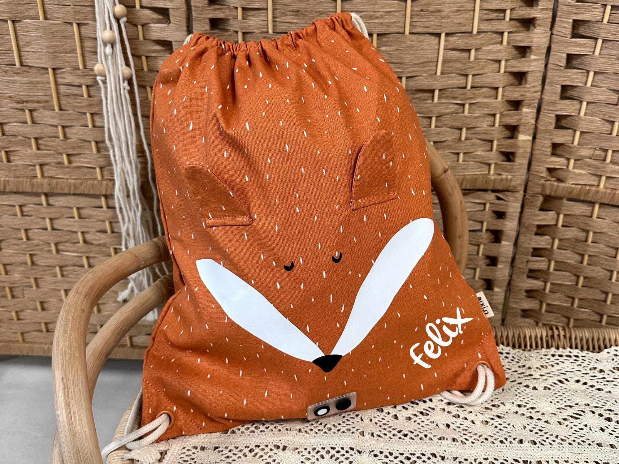 Sac de sport enfant personnalisé renard, sac de sport enfant, sac de sport maternelle, sac de sport, sac de sport, sac d'entraînement, sac de sport