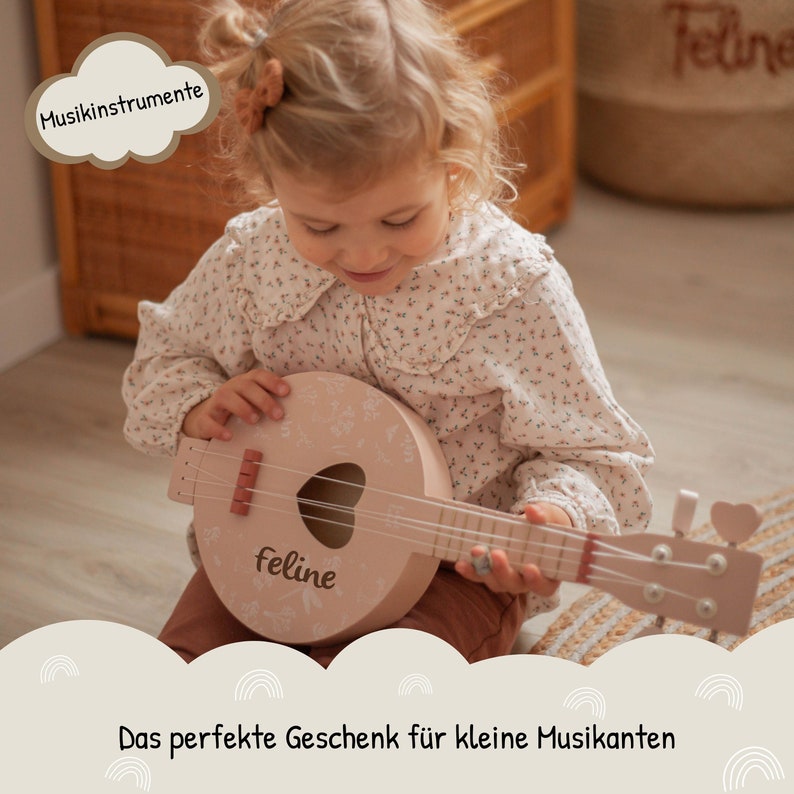 Musikinstrumente ab 1 Jahr, Tamburin, Geschenk 1 Geburtstag, Musikinstrument Kind, Ostergeschenk Kinder Bild 4