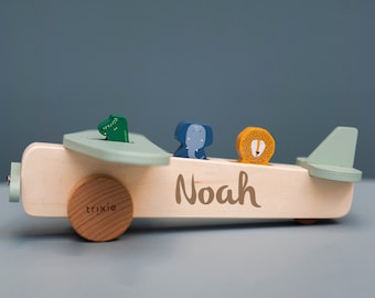 Bois avion, jouet en bois bébé, cadeau naissance, cadeau Pâques enfants, cadeau Pâques