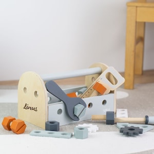 First birthday gift, 1st birthday boys, Personalized baby gift, Gift for 1 year old, Wooden toolbox