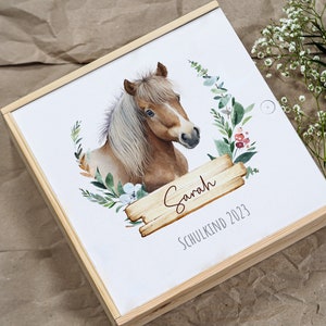 School enrollment gift, memory box school enrollment horse, school enrollment gift, back to school gift, school child
