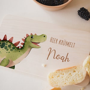 Breakfast board personalized, Dino Stegosaurus, breakfast board children, baby gifts, gift 1st birthday, birth