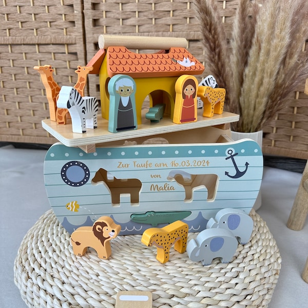 Baptism gift Noah's Ark, extraordinary baptism gift, baptism gift, godchild baptism gift