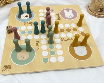 Gioco da tavolo personalizzato, giocattolo Montessori, Ludo Jabadabado, gioco per famiglie, regalo di Pasqua per bambini