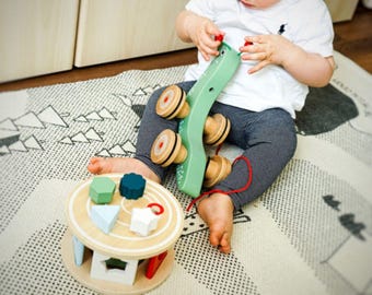 Pull-along snail, wooden toys for children, personalized toys, baby toys for motor skills, Montessori wooden toys, baby toys wood