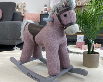 1st Birthday Gift Milo Pink Tryco Rocking Horse Personalized
