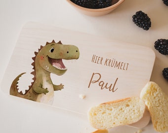 Personalized breakfast board, snack board, dinosaur T-Rex, breakfast board for children, baby gifts, 1st birthday gift, birth
