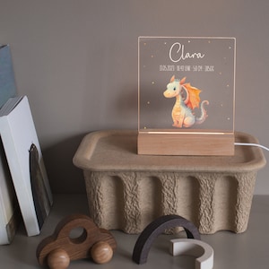 Night light children, dragon, personalized night light, baby gift birth, gift for birth, gift boy