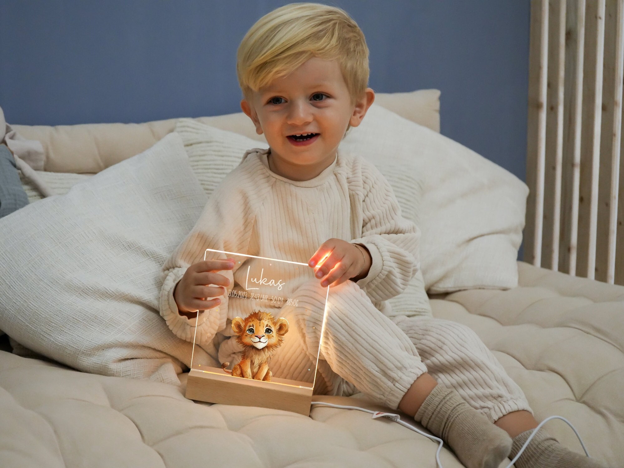 Gepersonaliseerd nachtlampje baby, politie, gepersonaliseerd nachtlampje, babycadeau geboortecadeau voor geboorte - België