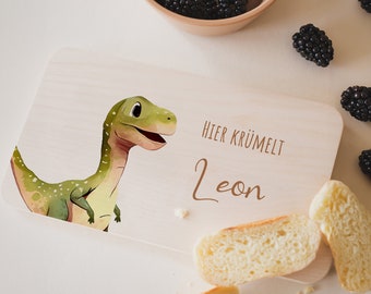 Snack board, breakfast board personalized, Dino Velociraptor, breakfast board children, baby gifts, 1st birthday gift, birth