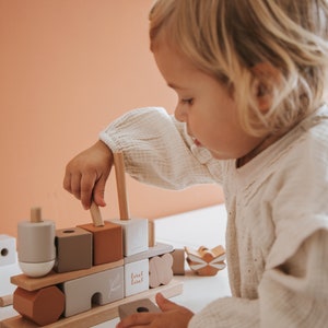 Nascita regalo per bambini, regali per bambini personalizzati, casa di gioco impilabile e collegabile personalizzata torrone, stampata, personalizzabile immagine 2