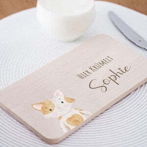 Personalized breakfast board, breakfast board for children, baby gifts, 1st birthday gift, birth, cat