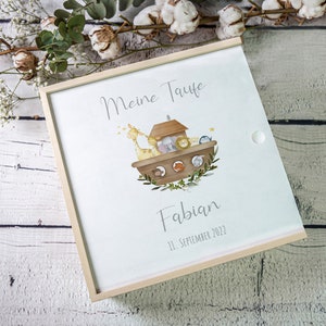 Memory box baptism ark, memory box baptism, wooden box baby, personalized gift baby, baptism gift