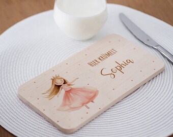 Personalized breakfast board, snack board, princess, breakfast board for children, baby gifts, 1st birthday gift, birth
