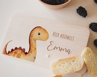 Snack board, personalized breakfast board, Dino Brachiosaurus, breakfast board for children, baby gifts, 1st birthday gift, birth