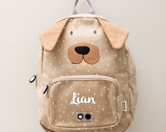 Kindergartenrucksack mit Namen, Kinderrucksack mit Namen, Trixie Kinderrucksack Hund, personalisierter Kinderrucksack