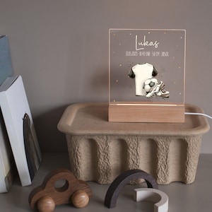 Personalized night lamp, baby night light, football, personalized night light, baby gift birth, gift for birth