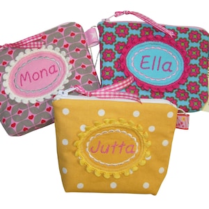 Geldbörse, Kinderportemonnaie, Geldbeutel Mini Tasche personalisiert Name Mädchen