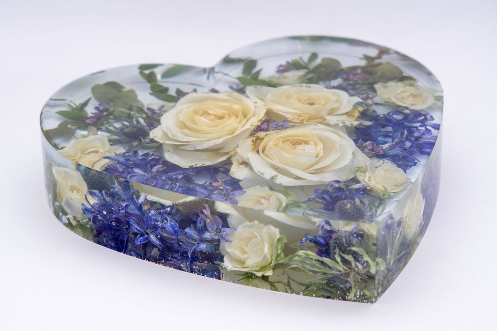 Heart 25cm Flower Preservation – Elderflower & Fern