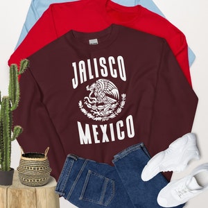 Jalisco With Mexico Coat Of Arms Unisex Sweatshirt, Jalisco Mexico Sweater, Jalisco Gift For Men Women