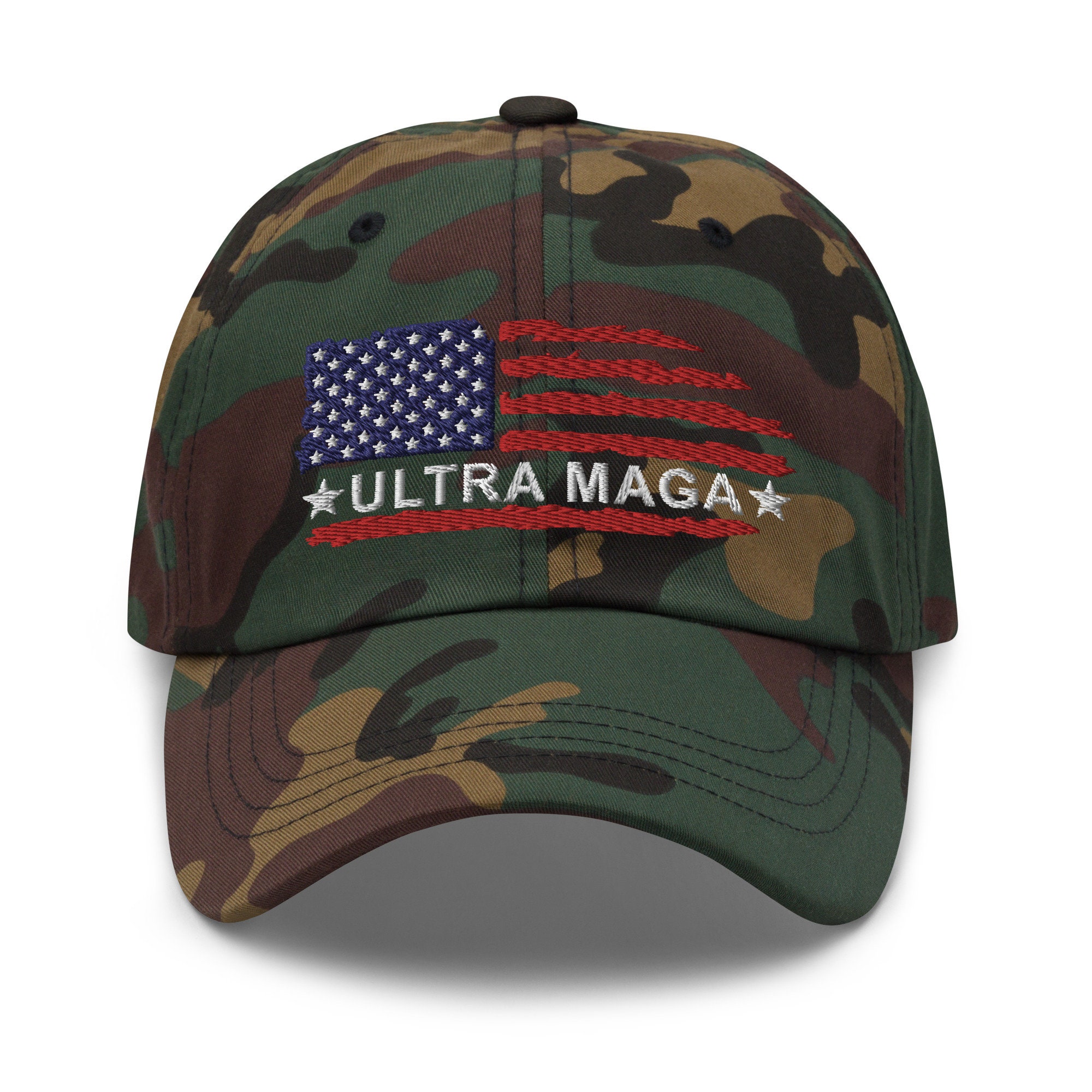 Cappello Patriota Trump 2024 - Berretto Dad Hat Twill Strutturato Bandiera Americana MAGA