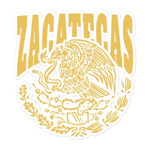 Zacatecas stickers, Zacatecas Decal, Mexican State Bubble-free stickers