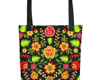 Mexikanische Florale Tragetasche, Mexiko Print Tragetasche