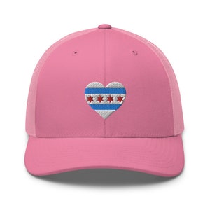 Chicago Embroidered Hat, Chicago Flag Trucker Cap, Chicago Hat