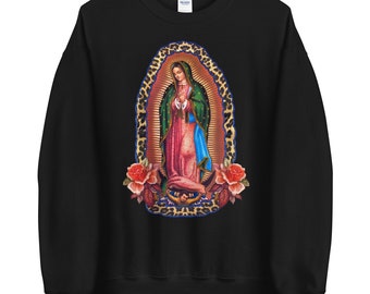 Lady Of Guadalupe Unisex Sweatshirt, Virgin Mary Sweatshirt, Virgen Maria Sweater