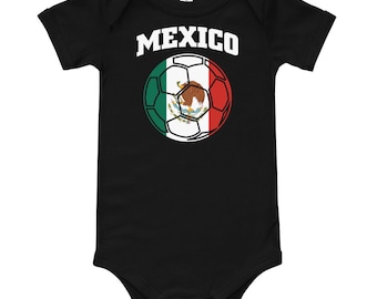 Mexico Baby short sleeve one piece, Mexico Soccer Shirt, Mexican Soccer Baby Onesie, Mexico Soccer Baby Outfit