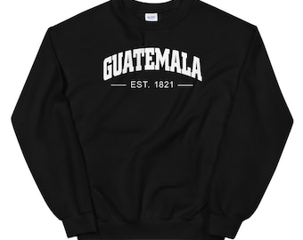 Guatemala Varsity Crewneck Sweatshirt | Guatemala  Sweatshirt  | Guatemala Crewneck | Vintage Crewneck