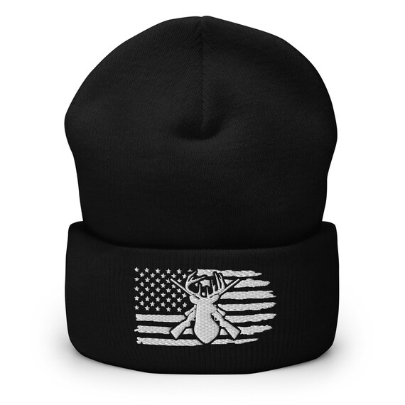Deer Hunting Beanie American Flag 