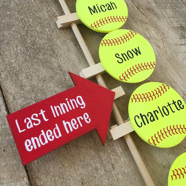 Personalized Softball/Baseball dugout lineup tool